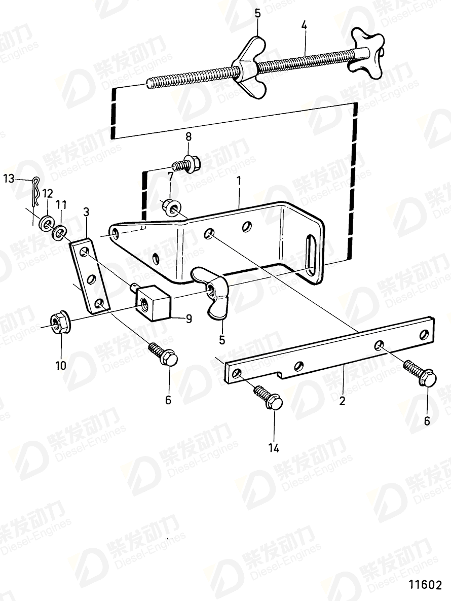 volvo penta Bracket 865542 Drawing volvo penta Bracket 865542 Drawing